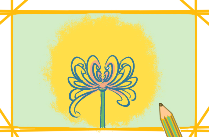 盛開的菊花上色<a href=http://www.inspiredelm.com/jianbihua/ target=_blank class=infotextkey>簡筆畫</a>要怎么畫