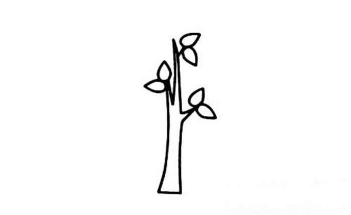 春天小樹發(fā)芽簡筆畫