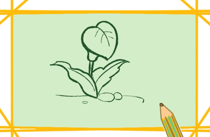 紅色的馬蹄蓮<a href=http://www.inspiredelm.com/jianbihua/ target=_blank class=infotextkey>簡筆畫</a>圖片怎么畫