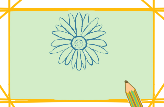 美麗的黃色菊花上色<a href=http://www.inspiredelm.com/jianbihua/ target=_blank class=infotextkey>簡筆畫</a>要怎么畫