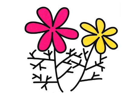 美麗的花朵幼兒簡(jiǎn)筆