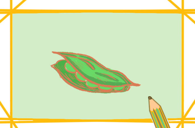 翠綠好看的豌豆上色<a href=http://www.inspiredelm.com/jianbihua/ target=_blank class=infotextkey>簡筆畫</a>要怎么畫