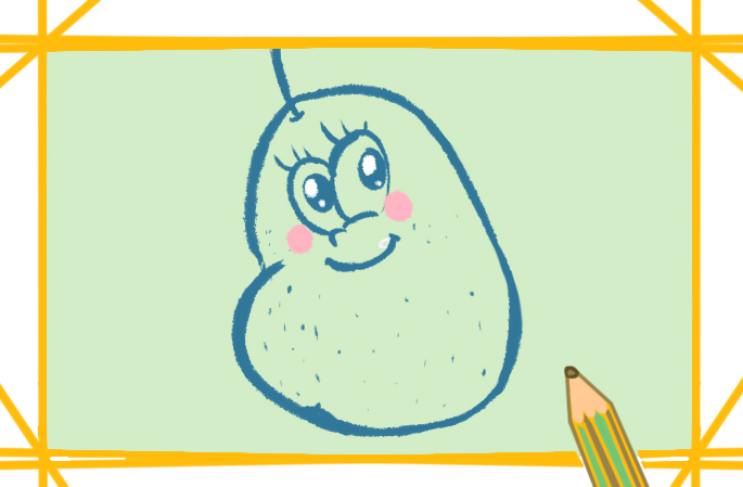 卡通的梨子上色<a href=http://www.inspiredelm.com/jianbihua/ target=_blank class=infotextkey>簡筆畫</a>要怎么畫