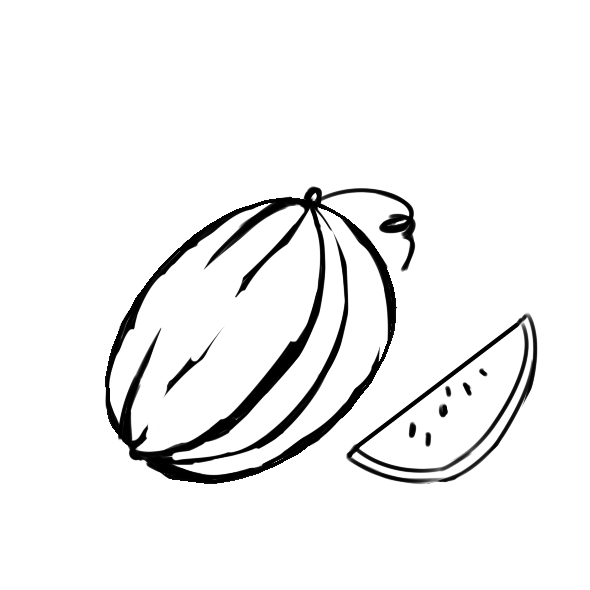 好吃的西瓜簡(jiǎn)筆畫手繪圖解教學(xué)