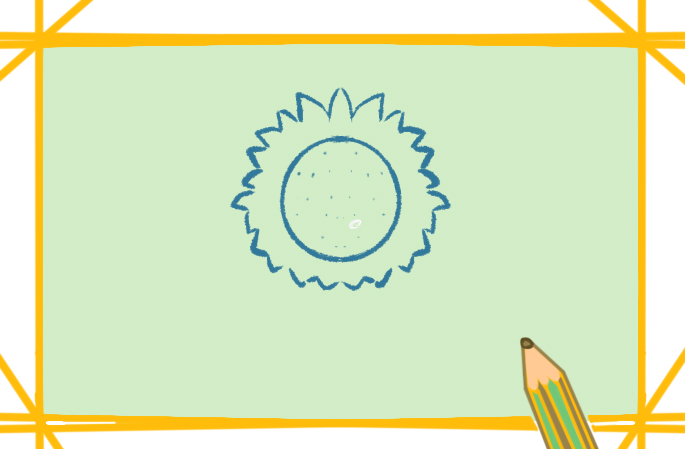 朝著太陽的向日葵上色<a href=http://www.inspiredelm.com/jianbihua/ target=_blank class=infotextkey>簡筆畫</a>要怎么畫