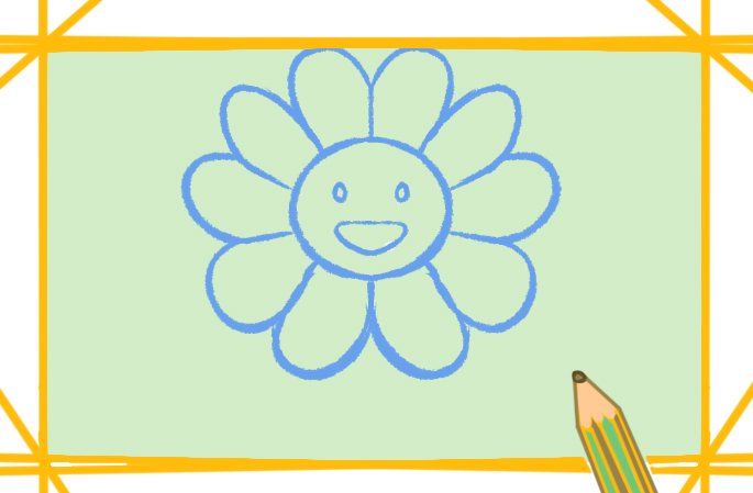 漂亮的七彩花<a href=http://www.inspiredelm.com/jianbihua/ target=_blank class=infotextkey>簡筆畫</a>圖片怎么畫