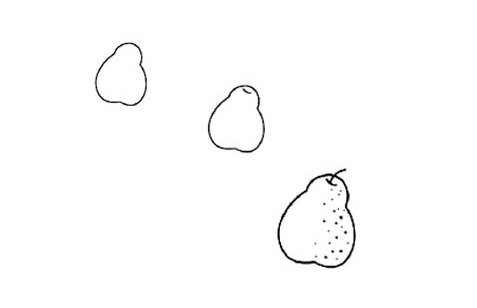 4種水果梨簡筆 畫法
