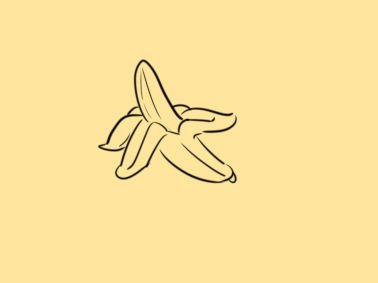 剝皮的香蕉簡(jiǎn)筆畫怎么畫？