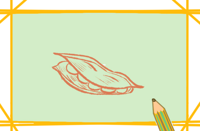 翠綠好看的豌豆上色<a href=http://www.inspiredelm.com/jianbihua/ target=_blank class=infotextkey>簡筆畫</a>要怎么畫
