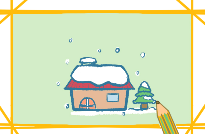 下雪簡筆畫圖片一學(xué)就會