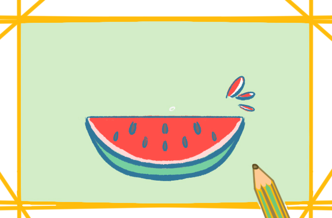 好看的大西瓜<a href=http://www.inspiredelm.com/jianbihua/ target=_blank class=infotextkey>簡筆畫</a>圖片怎么畫