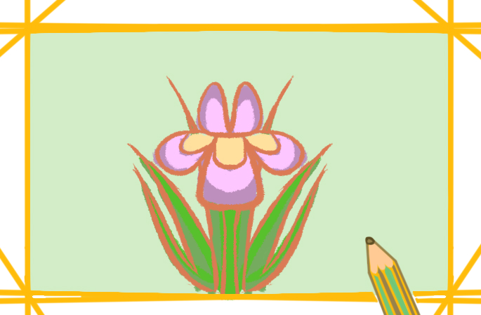 簡單好看的蘭花上色簡筆畫要怎么畫？