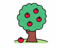 彩色蘋果樹<a href=http://www.inspiredelm.com/jianbihua/ target=_blank class=infotextkey>簡筆畫</a>步驟