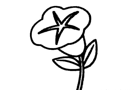 牽牛花植物簡筆