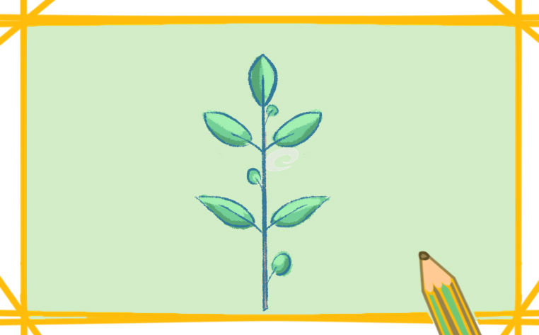 綠葉子<a href=http://www.inspiredelm.com/jianbihua/ target=_blank class=infotextkey>簡筆畫</a>帶顏色漂亮的圖片怎么畫