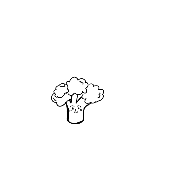 好吃的西蘭花簡(jiǎn)筆畫手繪教學(xué)