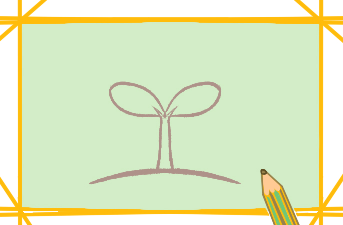 蓬勃的綠芽上色<a href=http://www.inspiredelm.com/jianbihua/ target=_blank class=infotextkey>簡筆畫</a>要怎么畫