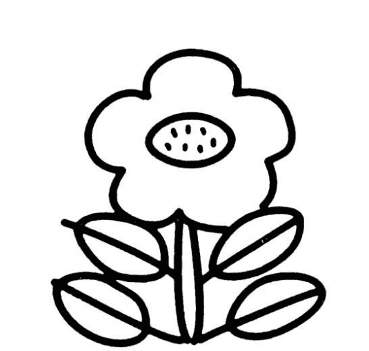 一朵小花植物簡筆