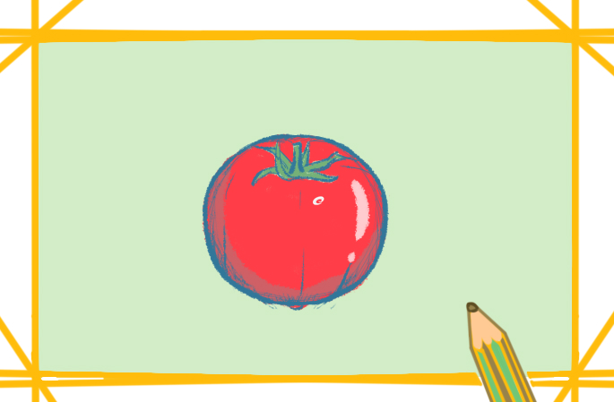 漂亮的番茄上色<a href=http://www.inspiredelm.com/jianbihua/ target=_blank class=infotextkey>簡筆畫</a>要怎么畫
