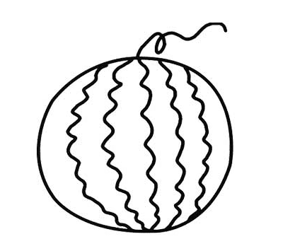 簡(jiǎn)單漂亮的西瓜簡(jiǎn)筆