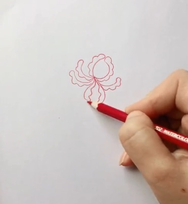 紅色彼岸花簡筆步驟