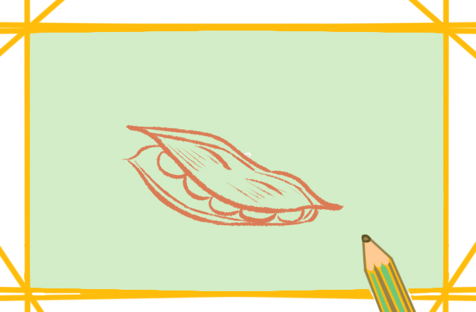翠綠好看的豌豆上色<a href=http://www.inspiredelm.com/jianbihua/ target=_blank class=infotextkey>簡筆畫</a>要怎么畫