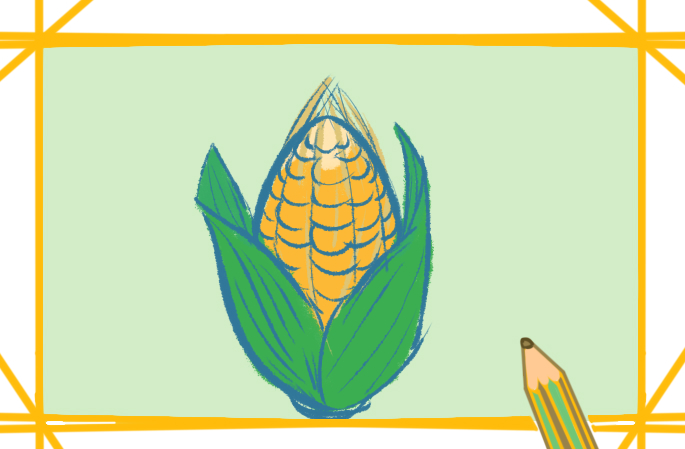 簡單好看的玉米上色<a href=http://www.inspiredelm.com/jianbihua/ target=_blank class=infotextkey>簡筆畫</a>要怎么畫