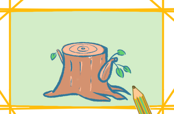 矮小的樹樁上色<a href=http://www.inspiredelm.com/jianbihua/ target=_blank class=infotextkey>簡筆畫</a>要怎么畫