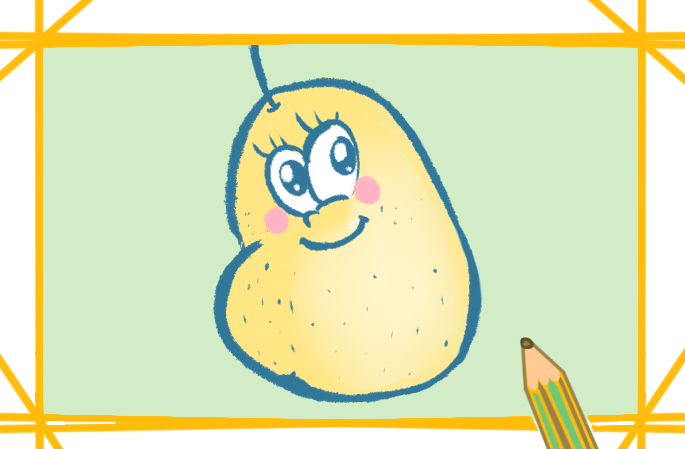 卡通的梨子上色<a href=http://www.inspiredelm.com/jianbihua/ target=_blank class=infotextkey>簡筆畫</a>要怎么畫