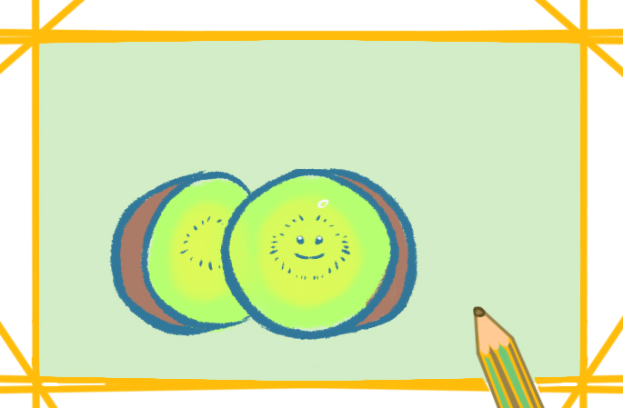 彩色的獼猴桃<a href=http://www.inspiredelm.com/jianbihua/ target=_blank class=infotextkey>簡筆畫</a>圖片怎么畫