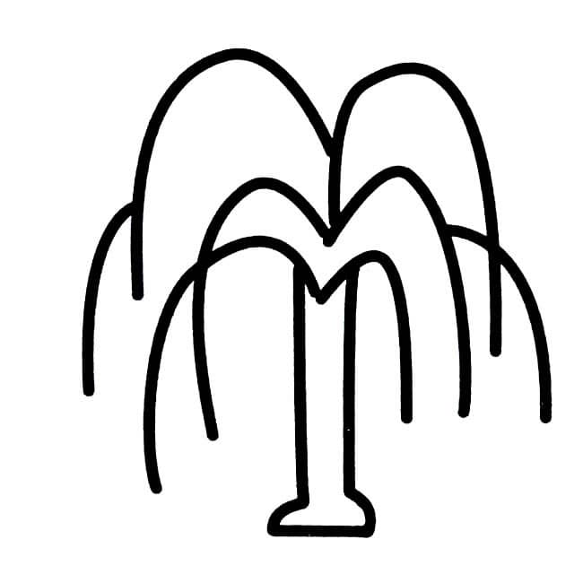 柳樹植物幼兒簡筆畫