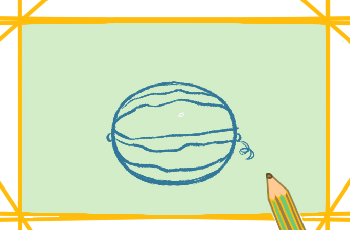 夏天的西瓜<a href=http://www.inspiredelm.com/jianbihua/ target=_blank class=infotextkey>簡筆畫</a>圖片怎么畫