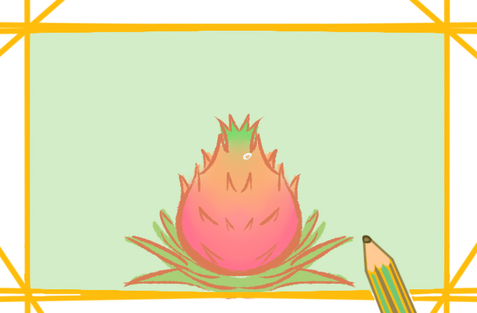 紅粉色的火龍果上色<a href=http://www.inspiredelm.com/jianbihua/ target=_blank class=infotextkey>簡筆畫</a>要怎么畫