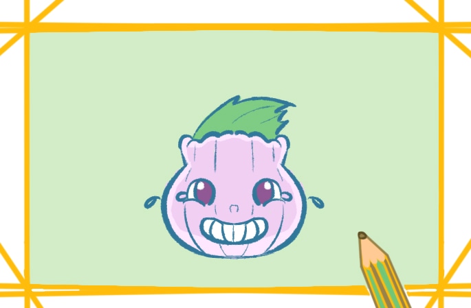 卡通洋蔥簡(jiǎn)筆畫(huà)圖片一學(xué)就會(huì)