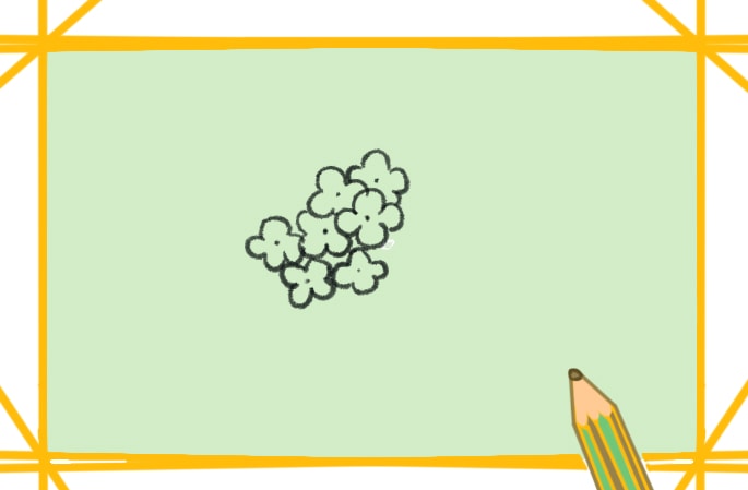 漂亮的繡球花<a href=http://www.inspiredelm.com/jianbihua/ target=_blank class=infotextkey>簡筆畫</a>圖片怎么畫