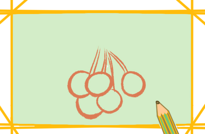 紅色的小櫻桃上色<a href=http://www.inspiredelm.com/jianbihua/ target=_blank class=infotextkey>簡筆畫</a>要怎么畫