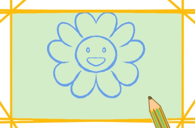 漂亮的七彩花<a href=http://www.inspiredelm.com/jianbihua/ target=_blank class=infotextkey>簡筆畫</a>圖片怎么畫