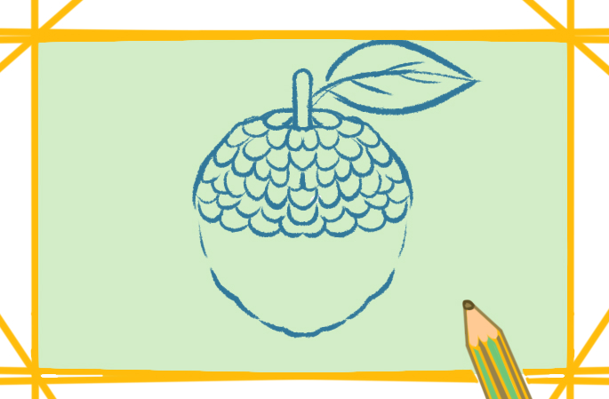 簡(jiǎn)單好看的番荔枝上色<a href=http://www.inspiredelm.com/jianbihua/ target=_blank class=infotextkey>簡(jiǎn)筆畫(huà)</a>要怎么畫(huà)