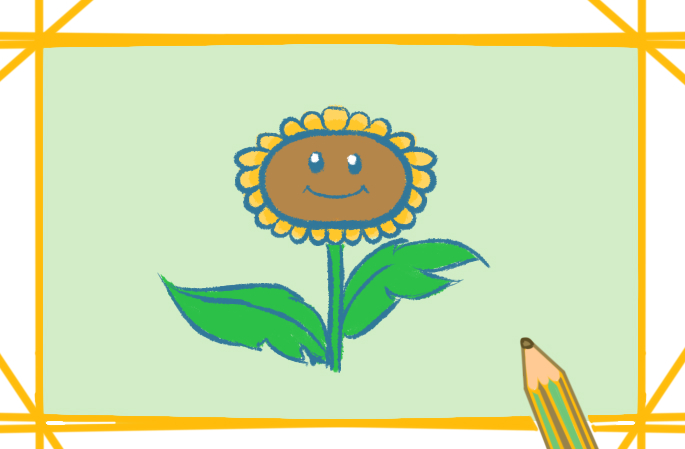 好看的卡通向日葵上色<a href=http://www.inspiredelm.com/jianbihua/ target=_blank class=infotextkey>簡筆畫</a>要怎么畫