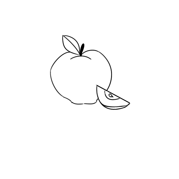 蘋果簡(jiǎn)筆畫小學(xué)生手繪教學(xué)