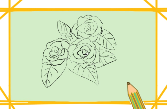 好看的薔薇<a href=http://www.inspiredelm.com/jianbihua/ target=_blank class=infotextkey>簡(jiǎn)筆畫</a>圖片怎么畫