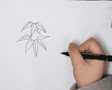 綠色竹子簡(jiǎn)筆步驟