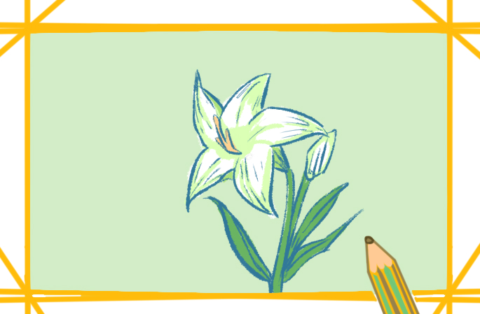 百合<a href=http://www.inspiredelm.com/jianbihua/ target=_blank class=infotextkey>簡筆畫</a>白色花朵怎么畫