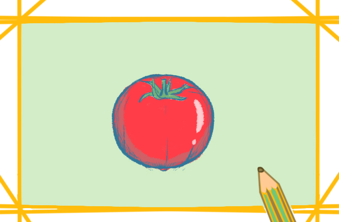 漂亮的番茄上色<a href=http://www.inspiredelm.com/jianbihua/ target=_blank class=infotextkey>簡筆畫</a>要怎么畫