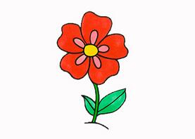 如何畫五瓣花？
