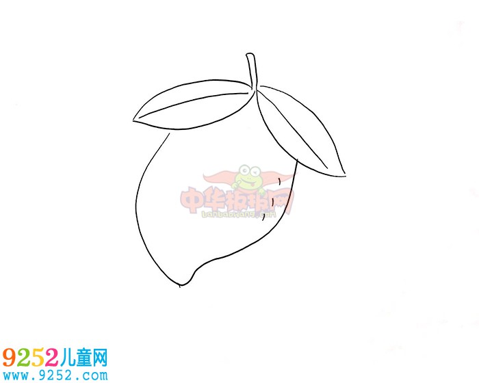 芒果怎么畫<a href=http://www.inspiredelm.com/jianbihua/ target=_blank class=infotextkey>簡筆畫</a>，芒果<a href=http://www.inspiredelm.com/jianbihua/ target=_blank class=infotextkey>簡筆畫</a>步驟