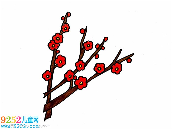 梅花怎么畫漂亮又簡(jiǎn)單，兒童梅花的畫法<a href=http://www.inspiredelm.com/jianbihua/ target=_blank class=infotextkey>簡(jiǎn)筆畫</a>