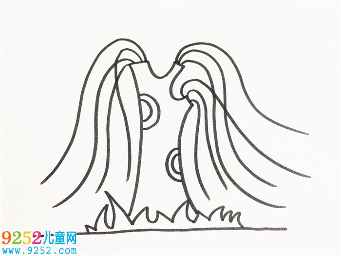茂密柳樹怎么畫才好看