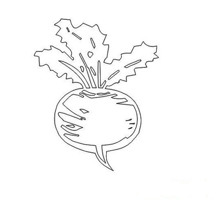 兒童大頭菜簡(jiǎn)筆畫