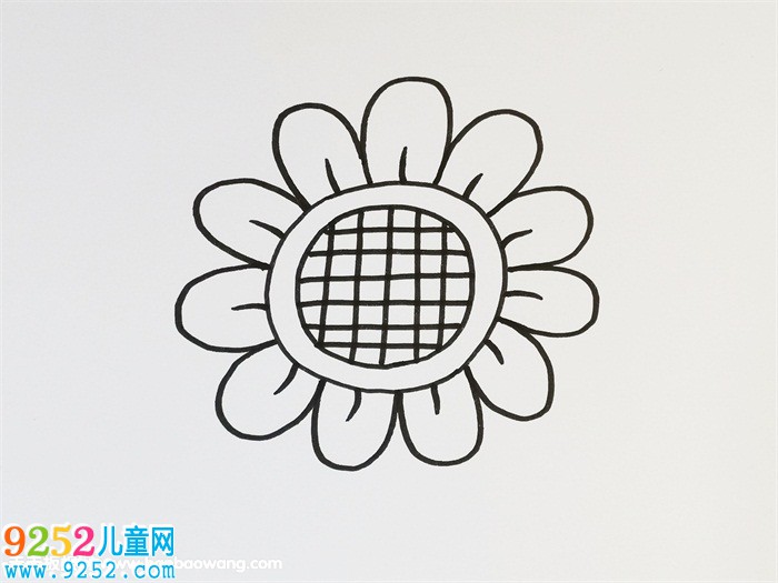 向日葵<a href=http://www.inspiredelm.com/jianbihua/ target=_blank class=infotextkey>簡筆畫</a>彩色